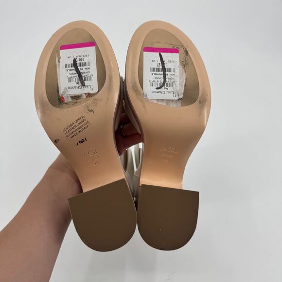 AGL White Women's Sista Double Buckle Platform Heel Sandals Size EU 39 US 9 - Picture 8 of 9